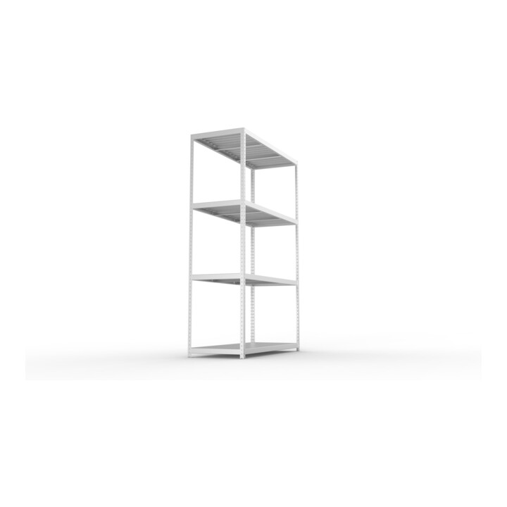 Meta Weitspannregal Speed Rack 2970 x 2000 x 800 mm verzinkt + 4 Fachebenen + Stahlpaneelen
