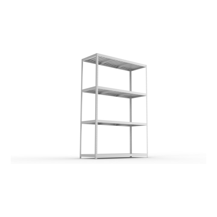 Meta Weitspannregal Speed Rack 2970 x 2000 x 800 mm verzinkt + 4 Fachebenen + Stahlpaneelen
