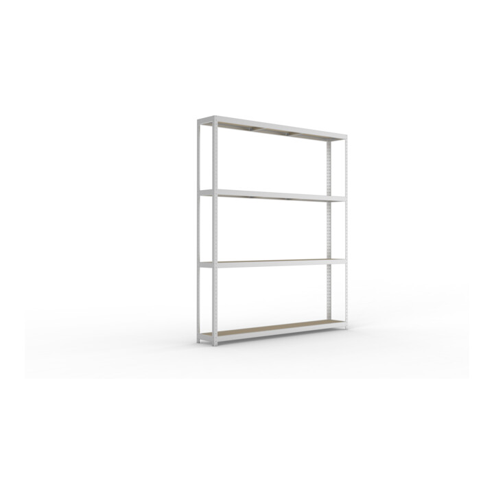 Meta Weitspannregal Speed Rack 2970 x 2500 x 400 mm verzinkt + 4 Fachebenen + Spanplatten