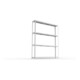Meta Weitspannregal Speed Rack 2970 x 2500 x 400 mm verzinkt + 4 Fachebenen + Stahlpaneelen