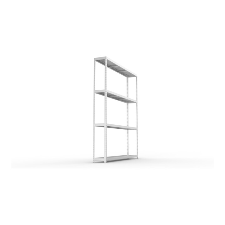 Meta Weitspannregal Speed Rack 2970 x 2500 x 400 mm verzinkt + 4 Fachebenen + Stahlpaneelen