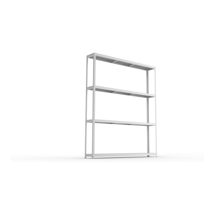 Meta Weitspannregal Speed Rack 2970 x 2500 x 400 mm verzinkt + 4 Fachebenen + Stahlpaneelen