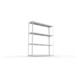 Meta Weitspannregal Speed Rack 2970 x 2500 x 600 mm verzinkt + 4 Fachebenen + Stahlpaneelen