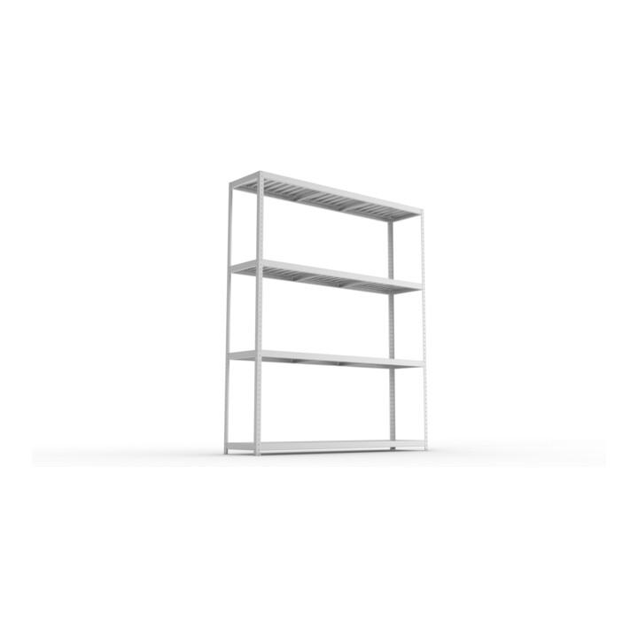 Meta Weitspannregal Speed Rack 2970 x 2500 x 600 mm verzinkt + 4 Fachebenen + Stahlpaneelen
