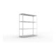 Meta Weitspannregal Speed Rack 2970 x 2500 x 800 mm verzinkt + 4 Fachebenen + Stahlpaneelen