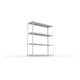 Meta Weitspannregal Speed Rack 2970 x 2500 x 800 mm verzinkt + 4 Fachebenen + Stahlpaneelen