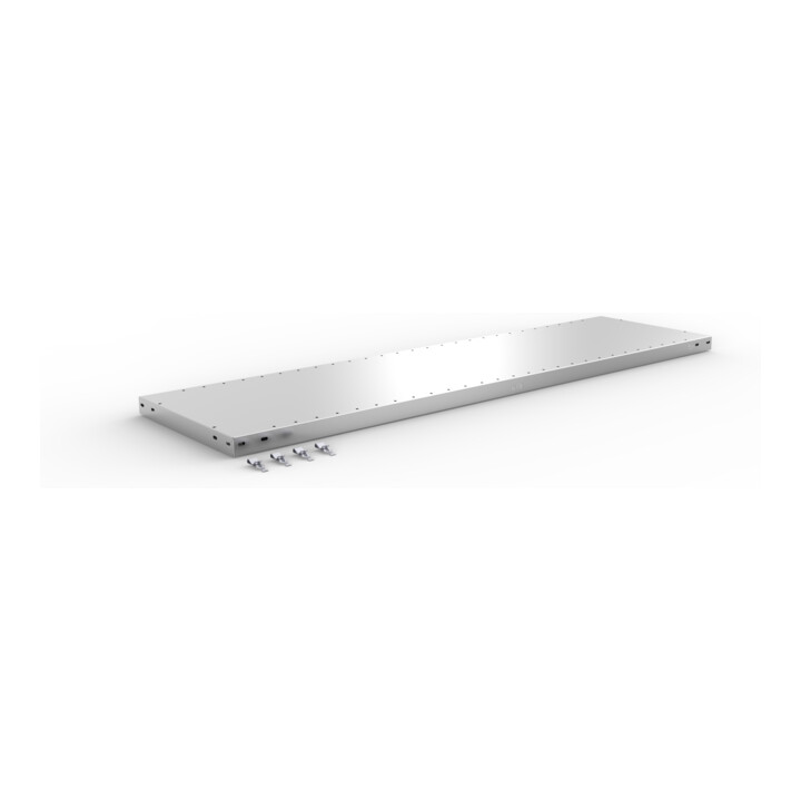 META Zusatzboden CLIP200, 1500x400 mm (BxT) in verzinkt + 4 Fachbodenträger