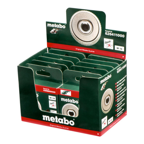 Metabo 10 Quick-Spannmutter M 14 im Display, für alle Winkelschleifer