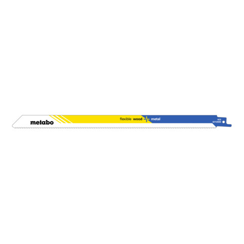Metabo 2 Lame per sega a gattuccio "Flexible wood + metal" 300x0,9mm, HCS, 2,5mm/10 TPI