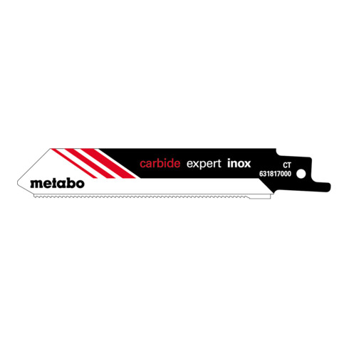 Metabo 2 reciprozaagbladen "expert inox" 115 x 1,25 mm, HM, 1,4 mm/ 18 TPI