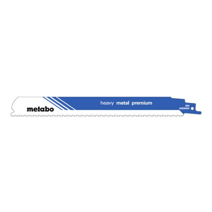 Metabo 2 reciprozaagbladen "heavy metal premium" 225 x 1,1 mm, 2,5+3,2 mm/ 8+10 TPI