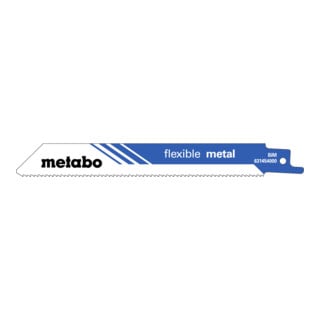 Metabo 5 Säbelsägeblätter "flexible metal" 150 x 0,9 mm, BiM, 1,4 mm/ 18 TPI