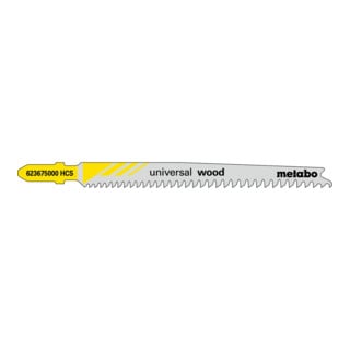 Metabo 25 Lame per seghetto alternativo "Universal wood" 91mm, progressive, HCS, tipo 23675