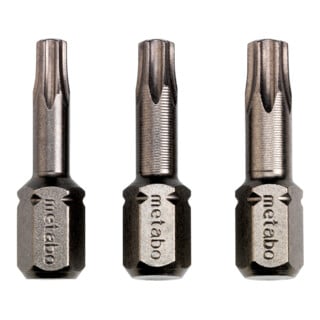 Metabo 3 Bit per viti TX T15/20/25 Torsion