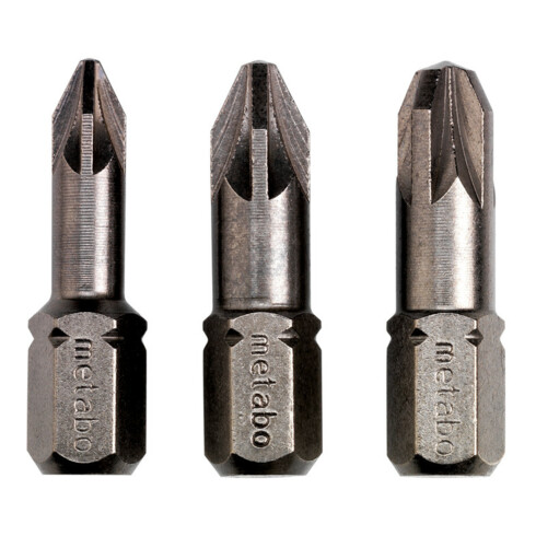 Metabo 3 Bit Pozidriv PZ 1/2/3 Torsion