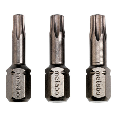Metabo 3 bits voor Torx-schroeven T15/ 20/ 25 Torsion