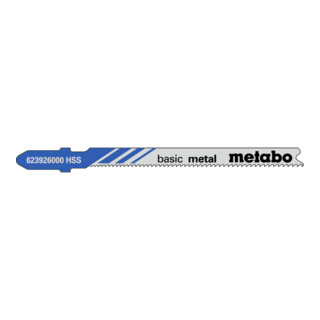 Metabo 5 Decoupeerzaagbladen "basic metal" 66/ 1,1-1,5 mm, progressief, HSS, met insteekpunt