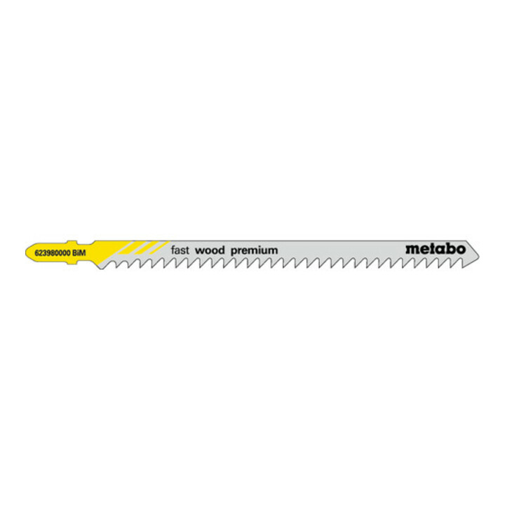 Metabo 5 decoupeerzaagbladen "fast wood premium" 126/ 4,0 mm, BiM