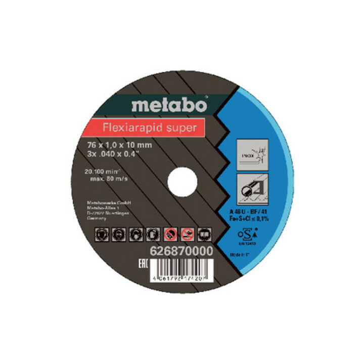 Metabo 5 Flexiarapid Super 76x1,0x10,0 mm Inox, TF 41