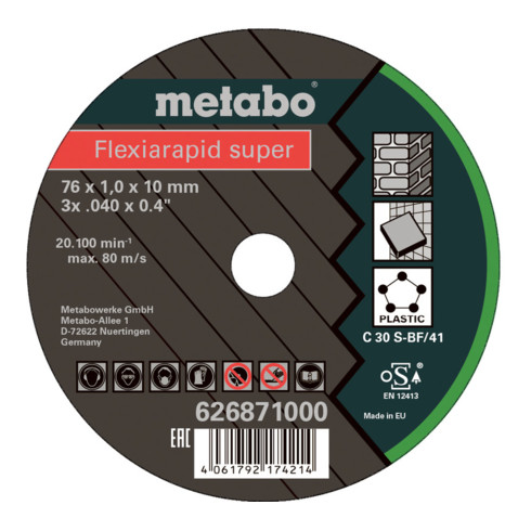 Metabo 5 Flexiarapid Super 76x1.0x10.0 mm Universeel