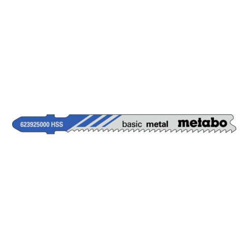 Metabo 5 Lame per seghetto alternativo "Basic metal" 66/1,9-2,3mm, progressive, HSS, con punta a tuffo