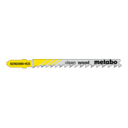 Metabo 5 Lame per seghetto alternativo "Clean wood" 74/4,0-5,2mm, progressive, HCS, con punta a tuffo