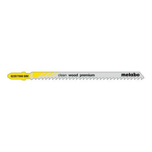 Metabo 5 Lame per seghetto alternativo "Clean wood premium" 105/3,0mm, BiM
