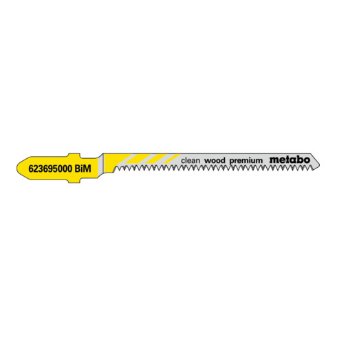 Metabo 5 Lame per seghetto alternativo "Clean wood premium" 57/1,4mm, BiM