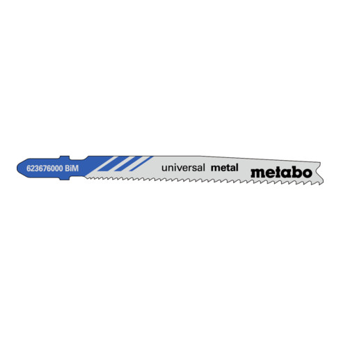 Metabo 5 Lames de scie sauteuse série métal pionnière 74 mm progressive BiM