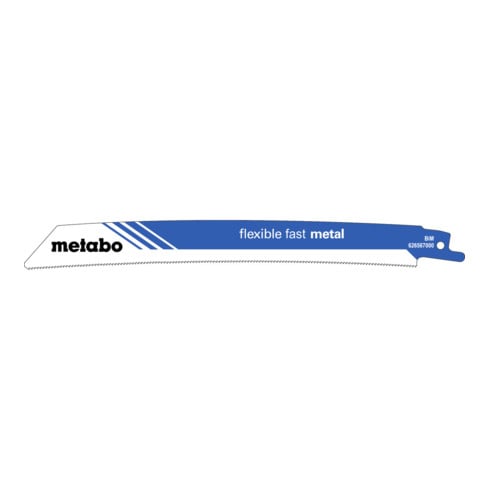 Metabo 5 reciprozaagbladen "flexible fast metal" 225 x 1,1 mm, BiM, 1,4mm/18TPI