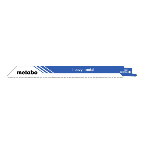 Metabo 5 reciprozaagbladen "heavy metal" 200 x 1,25 mm, BiM, 1,8-2,6 mm/ 10-14 TPI