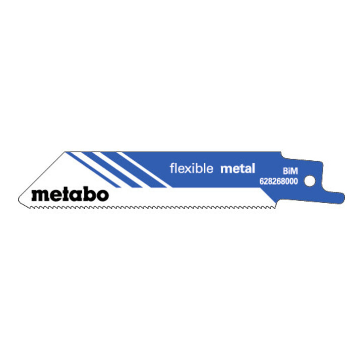 Metabo 5 Säbelsägeblätter "flexible metal" 100 x 0,9 mm, BiM, 1,41 mm/ 18 TPI