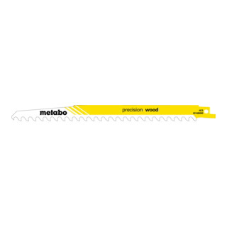 Metabo 5 Säbelsägeblätter "precision wood" 240 x 1,5 mm, HCS, 8,5 mm/ 3 TPI