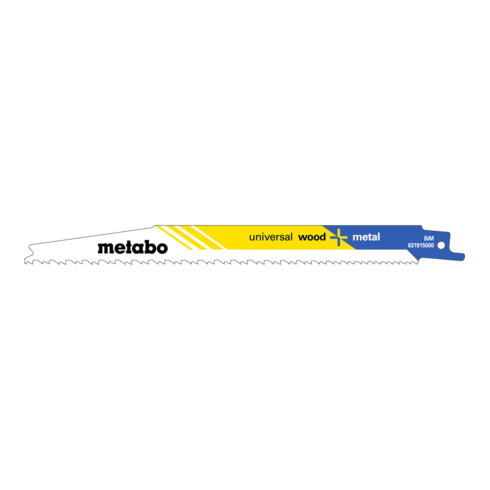 Metabo 5 Säbelsägeblätter "universal wood + metal" 200 x 1,25 mm, BiM, progressiv