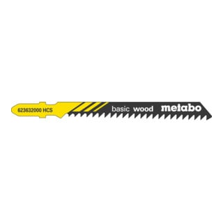 Metabo 5 Stichsägeblätter "basic wood" 74/ 3,0 mm, HCS
