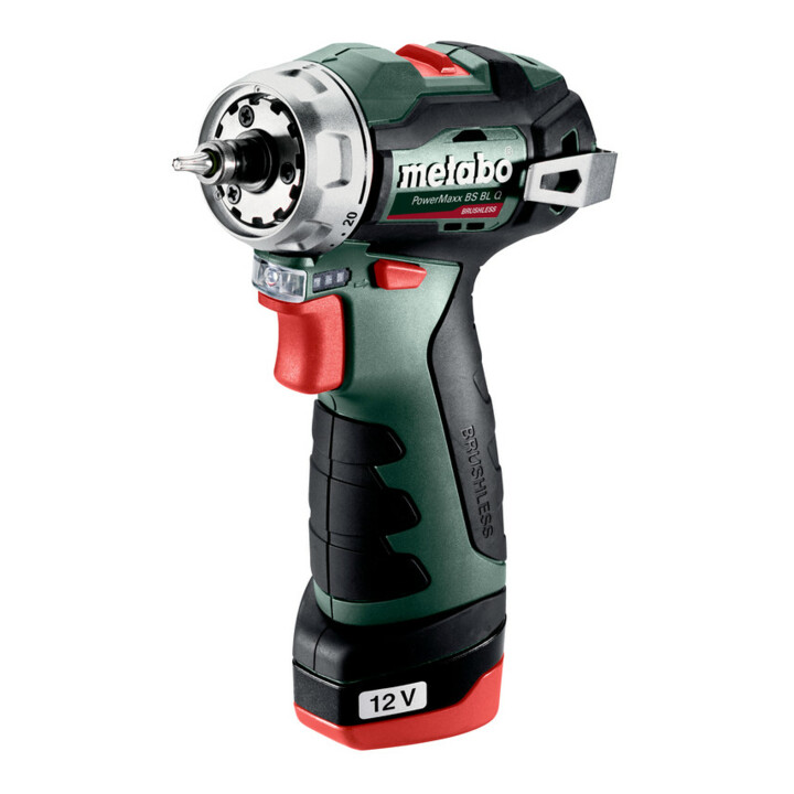 Metabo Accu-boorschroefmachine PowerMaxx BS BL Q (601749500) Kunststof koffer; 12V 2x2Ah Li-Power + LC 40