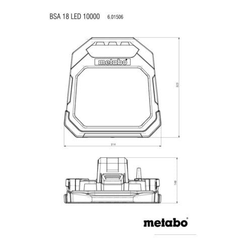 Metabo Accu-bouwlamp BSA 18 LED 10.000 (601506850) doos