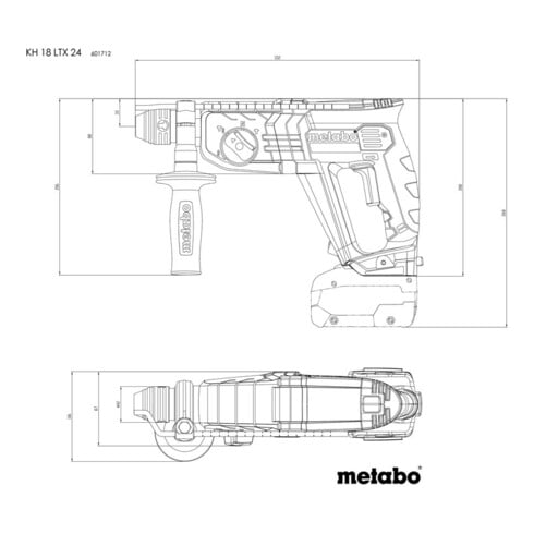 Metabo Accu-combihamer KH 18 LTX 24 (601712840) metaBOX 165 L