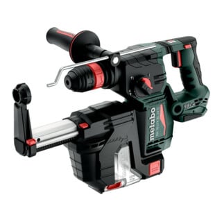 Metabo Accu-combihamer KH 18 LTX BL 24 Q Set ISA (601714900) met geïntegreerde stofafzuiging en Metabo-Quick-wisselkop; metaBOX 185 XL