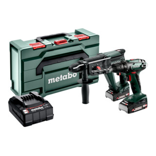 Metabo Accu-Combo-set 2.3.2 18 V (685216500) BS 18 + KH 18 LTX 24; metaBOX 165 L