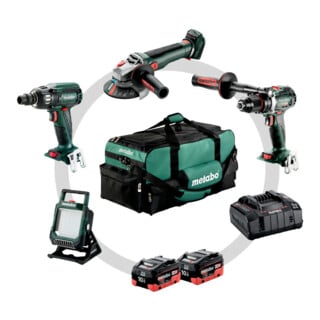 Metabo Accu Combo-set 4.3.2 18 V (685209000) BS 18 LTX BL I + SSW 18 LTX 400 BL + WB 18 LT BL 11-125 Q + BSA 18 LED 4000; doos