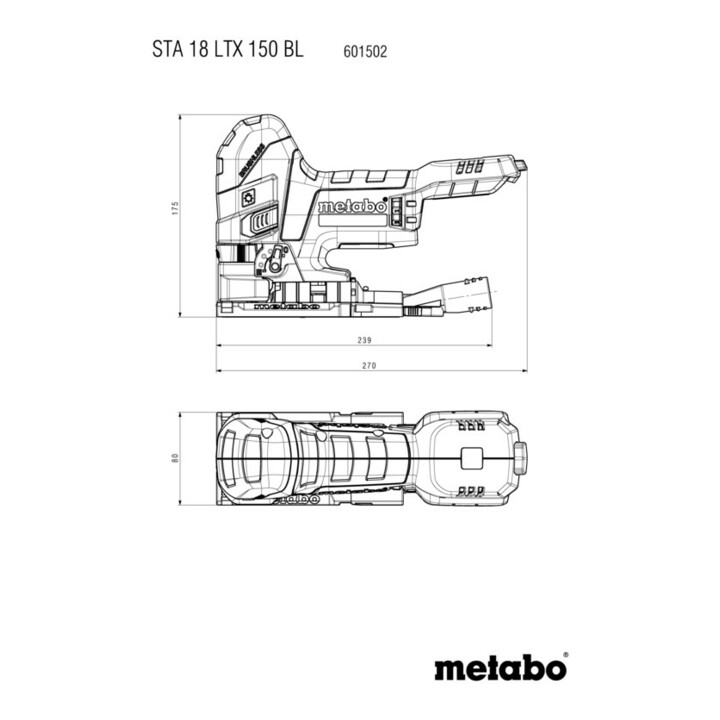 Metabo Accu-decoupeerzaag STAB 18 LTX 150 BL (601503850) Karton