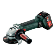 Metabo accu haakse slijper W 18 LTX 125 Quick plastic koffer; 18V 2x5,2Ah Li-Ion + ASC 55-1