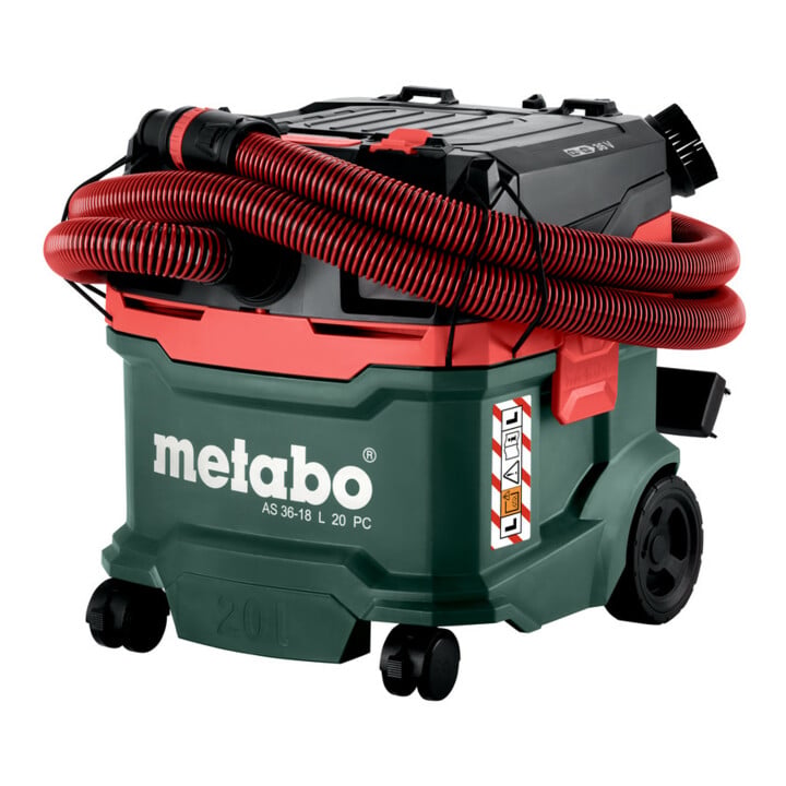 Metabo Accu Nat-/Droogszuiger AS 36-18 L 20 PC (602071850) met handmatige filterreiniging