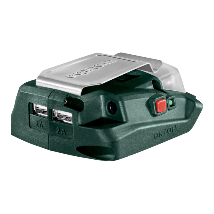 Metabo accu-netadapter PA 14,4-18 LED-USB met 12 V aansluiting en LED-lampje; karton