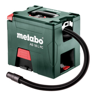 Metabo accu stofzuiger AS 18 L PC met manuele filterreiniging; karton Solo versie
