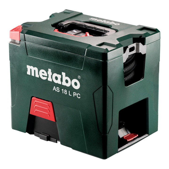 Metabo accu stofzuiger AS 18 L PC met manuele filterreiniging; karton Solo versie