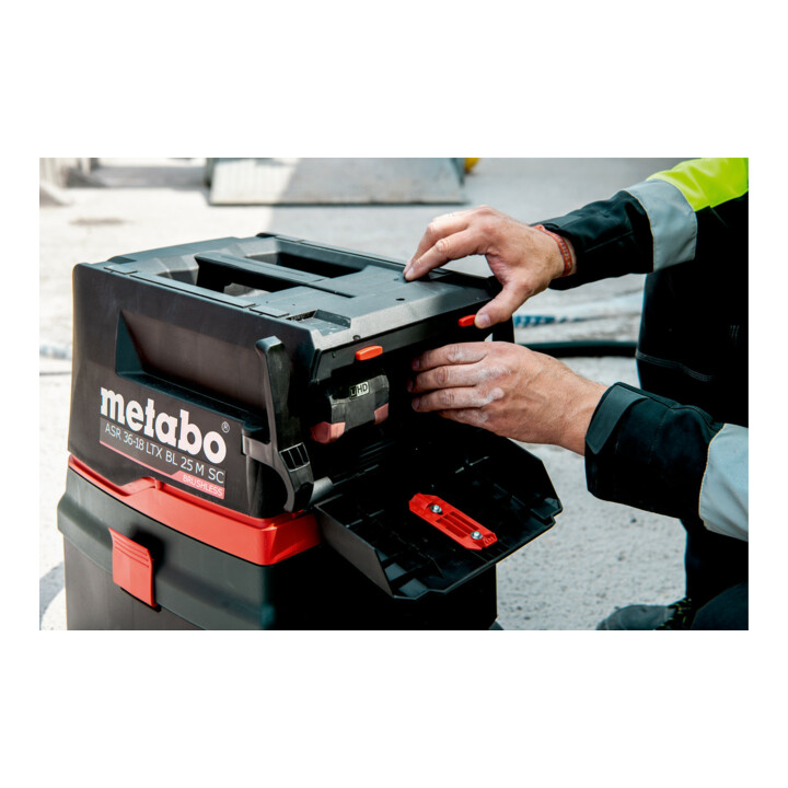 Metabo accu stofzuiger ASR 36-18 BL 25 M SC met elektromagnetische shaker; karton