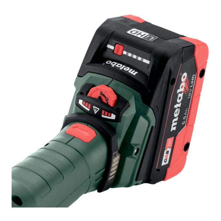Metabo Accu vlakhoekslijper WVBF 18 LT BL 11-125 Quick (601307840), metaBOX 165 L
