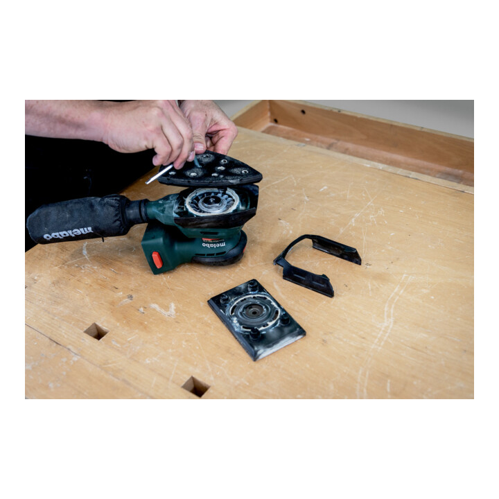 Metabo Accu-vlakschuurmachine PowerMaxx SRA 12 BL (602036840) met schuurzool van 80 x 130 mm; metaBOX 215
